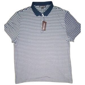 New Michael Kors Men's Striped Polo Shirt XL